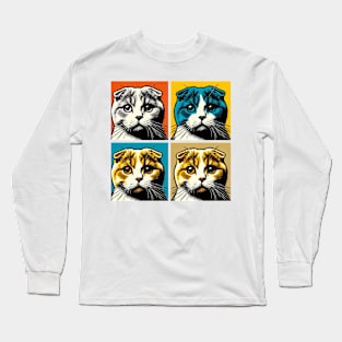 Scottfish Fold Pop Art - Cat Lovers Long Sleeve T-Shirt